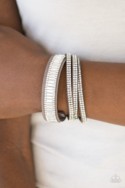 Paparazzi Bracelet - Just In Showtime - Silver Urban Wrap