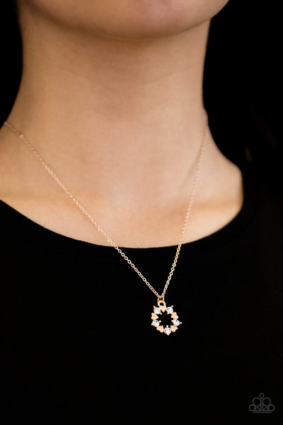 Paparazzi Necklace - Always Kiss Me Goodnight - Rose Gold