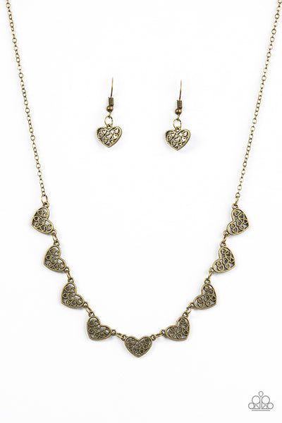 Paparazzi Necklace - Love and Devotion - Brass