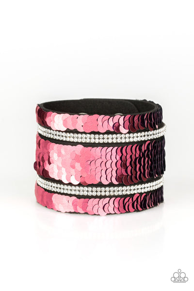 Paparazzi Bracelet - Mermaid Service - Pink & Blue Urban Wrap