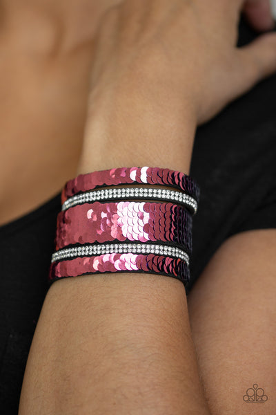 Paparazzi Bracelet - Mermaid Service - Pink & Blue Urban Wrap
