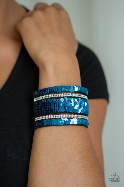Paparazzi Bracelet - Mermaid Service - Pink & Blue Urban Wrap
