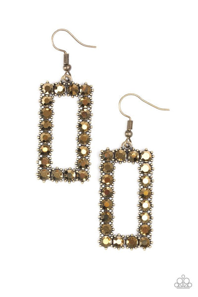 Paparazzi Earring - Mirror, Mirror - Brass