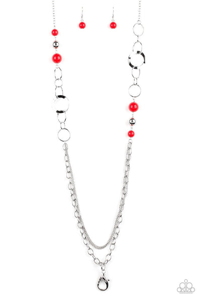 Paparazzi Lanyard - Modern Motley - Red