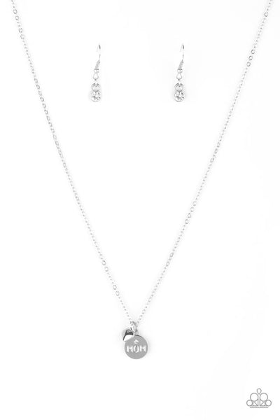 Paparazzi Necklace - Worlds Best Mom - Silver