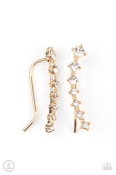 Paparazzi Earring - New Age Nebula - Gold Crawler