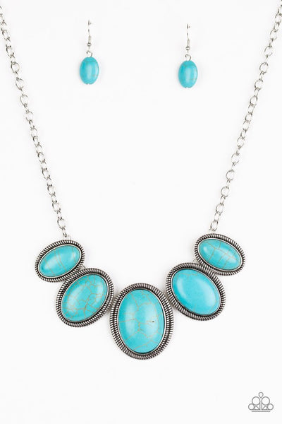 Paparazzi Necklace - Noble Nomad - Blue Necklace