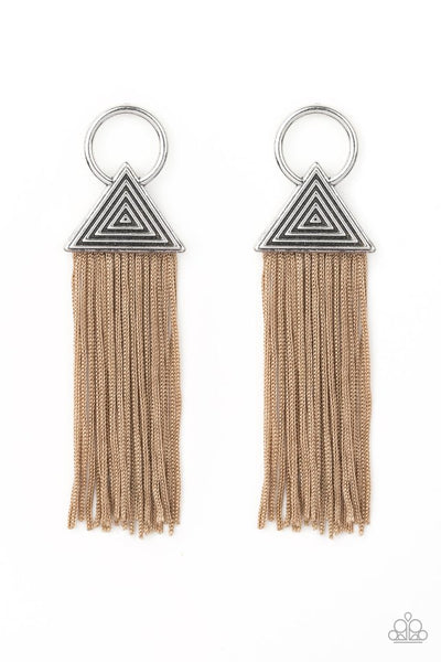 Paparazzi Earring - Oh My Giza - Brown