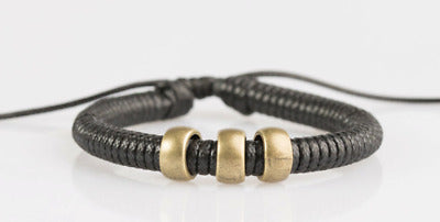 Paparazzi Bracelet - One For The Trail - Black/Brass Urban