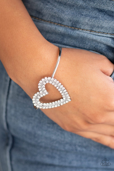 Paparazzi Bracelet - Heart Opener - White