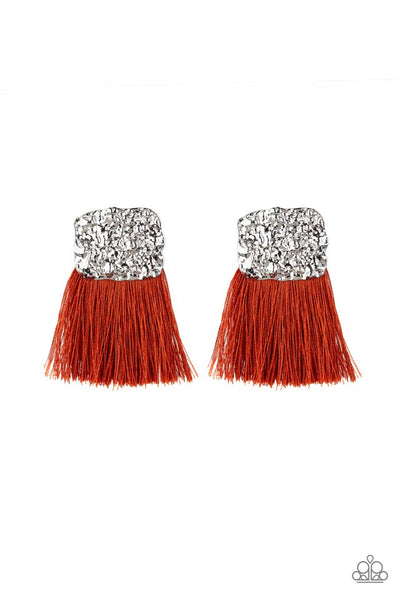 Paparazzi Earring - Plume Bloom - Orange