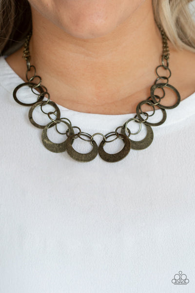 Paparazzi Necklace - In Full Orbit - Brass