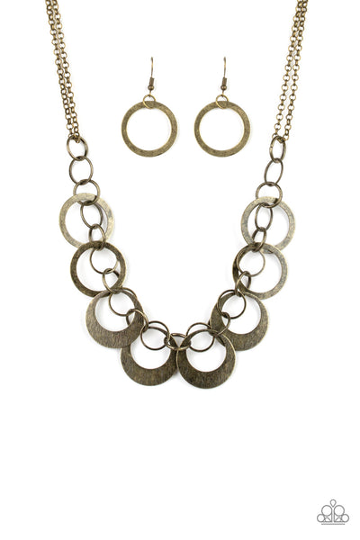 Paparazzi Necklace - In Full Orbit - Brass