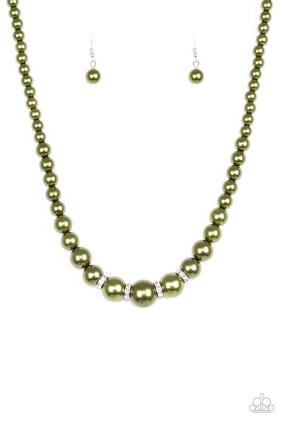 Paparazzi Necklace - Party Pearls - Green