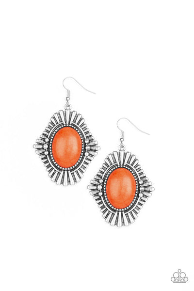 Paparazzi Earring - Easy As Pioneer - Orange