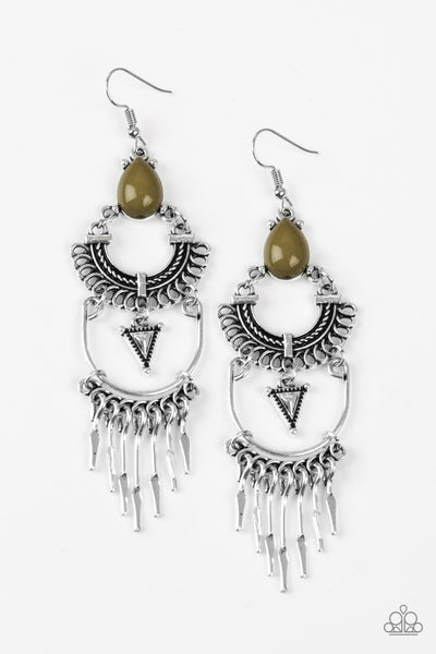 Paparazzi Earring - Progressively Pioneer - Green
