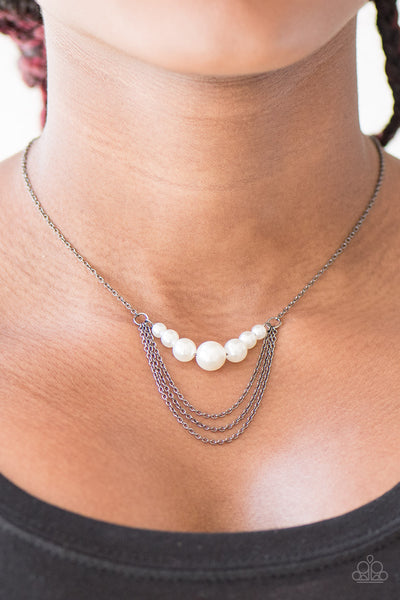 Paparazzi Necklace - When Posh Comes to Shove - White