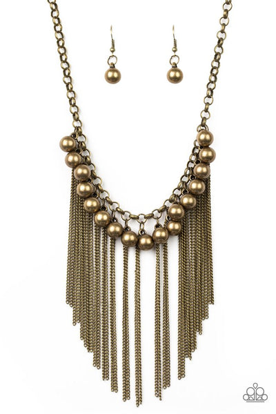 Paparazzi Necklace - Powerhouse Prowl - Brass