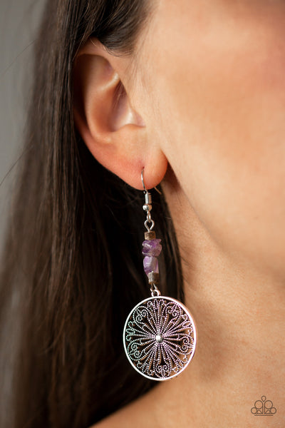 Paparazzi Earring - Adobe Dweller - Purple