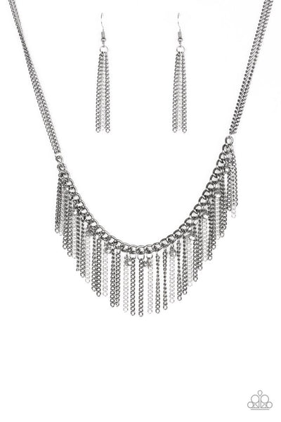 Paparazzi Necklace - Retro Edge - Black