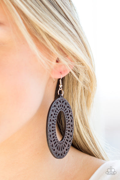 Paparazzi Earring - Retro Retreat - Brown