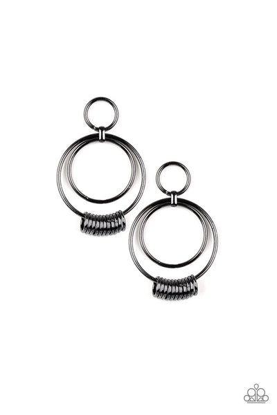 Paparazzi Earring - Retro Revolution - Black