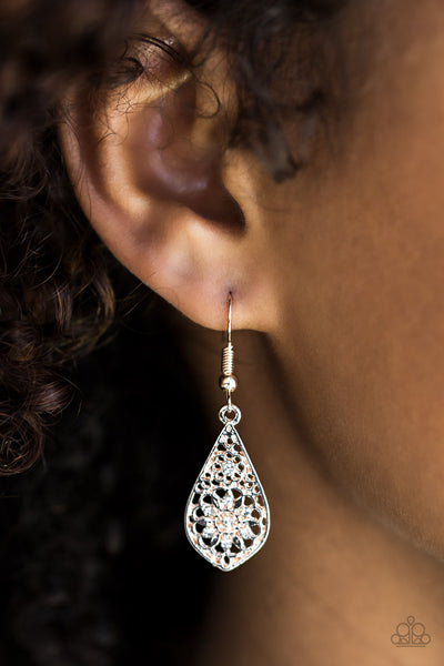 Paparazzi Earring - Spring Sparkle - Rose Gold