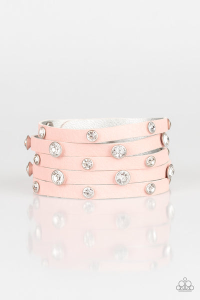 Paparazzi Bracelet - Rhinestone Revolution - Pink Urban Wrap