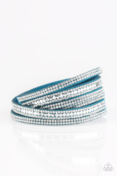 Paparazzi Bracelet - Rock Star Attitude - Blue Urban Wrap