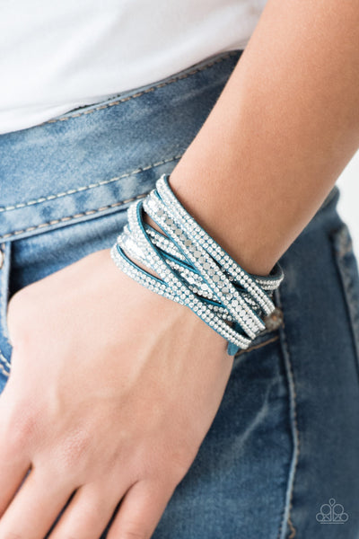 Paparazzi Bracelet - Rock Star Attitude - Blue Urban Wrap