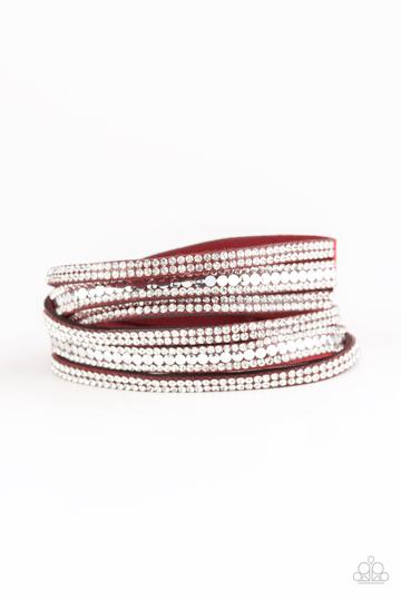 Paparazzi Bracelet - Rock Star Attitude - Red Urban Wrap