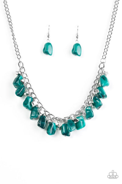 Paparazzi Necklace - Rocky Shores - Green