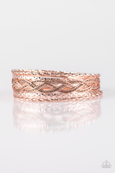 Paparazzi Bracelet - Straight Street - Rose Gold