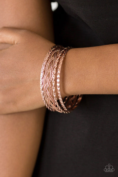 Paparazzi Bracelet - Straight Street - Rose Gold
