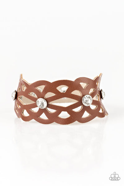 Paparazzi Bracelet - Runaway Radiance - Brown Urban Wrap