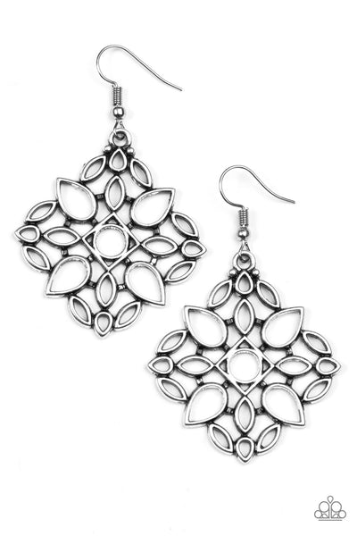 Paparazzi Earring - Elaborate Scheme - Silver