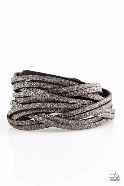 Paparazzi Bracelet - Shameless Shimmer - Black Urban Wrap