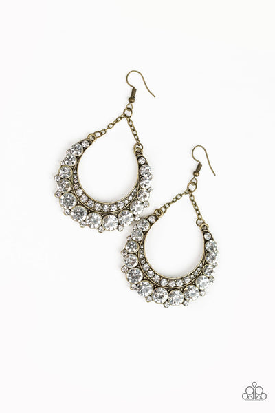 Paparazzi Earring - Once in a Showtime - Brass