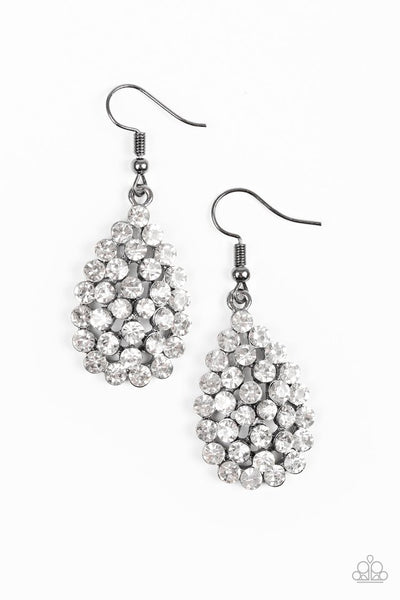 Paparazzi Earring - Sparkling Sparkle-naire - Black