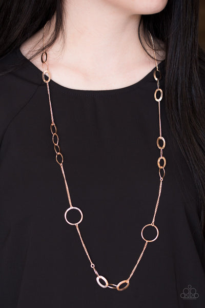 Paparazzi Necklace - Standard Style - Rose Gold