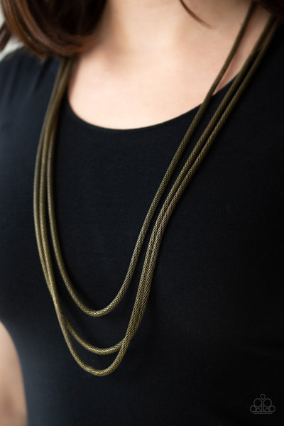Paparazzi Necklace - Street Sweep - Brass