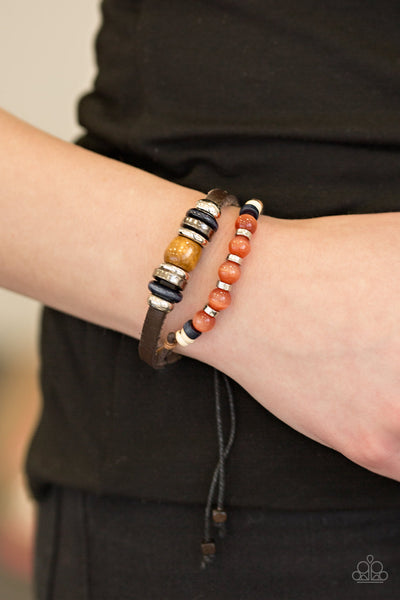 Paparazzi Bracelet - Summer On Replay - Orange Multi Urban