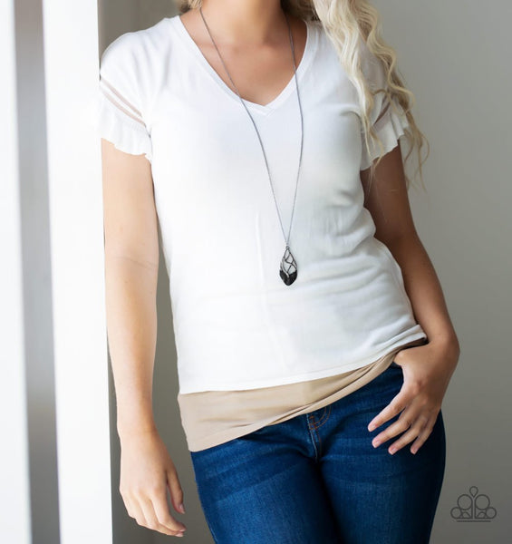 Paparazzi Necklace - Swank Bank - Black