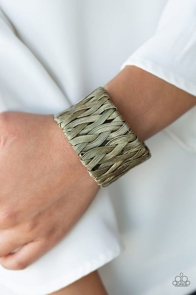 Paparazzi Bracelet - Take It Or WEAVE It - Brass