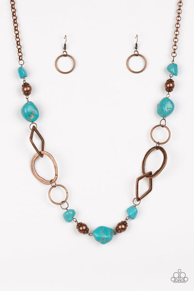 Paparazzi Necklace - That's Terra-ific! - Copper Blue
