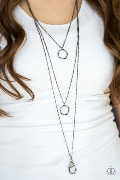 Paparazzi Lanyard - Timelessly Twisted - Black