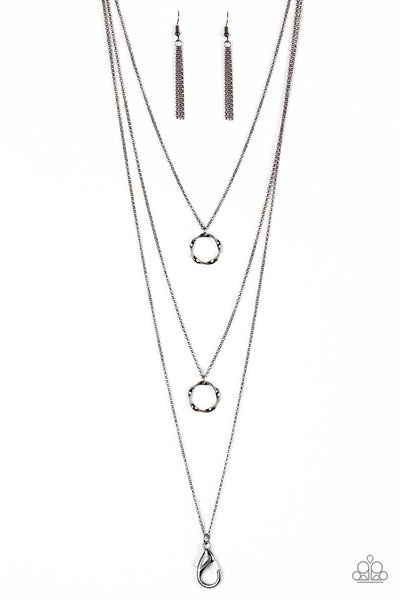 Paparazzi Lanyard - Timelessly Twisted - Black