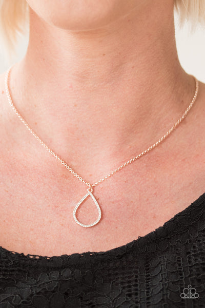 Paparazzi Necklace - Timeless Twinkle - Rose Gold