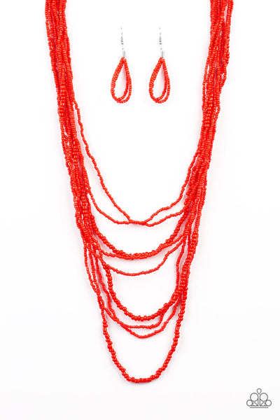 Paparazzi Necklace - Totally Tonga - Red