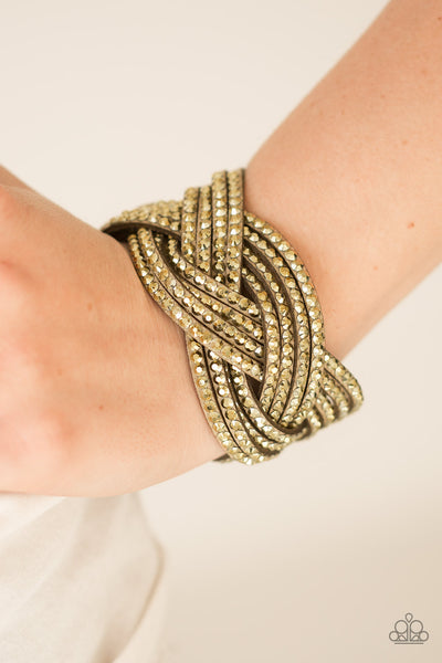 Paparazzi Bracelet - Top Class Chic - Brass Urban Wrap